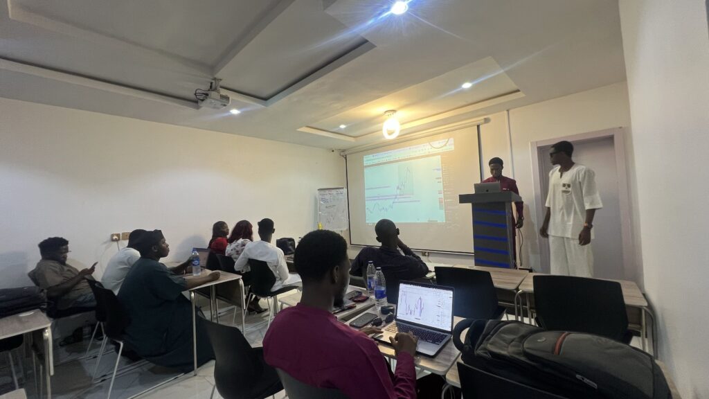 An ESTT cohort in a live trading and technology session